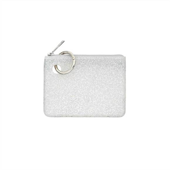 NEW OVENTURE women's confetti mini silicone pouch in silver - Picture 1 of 2